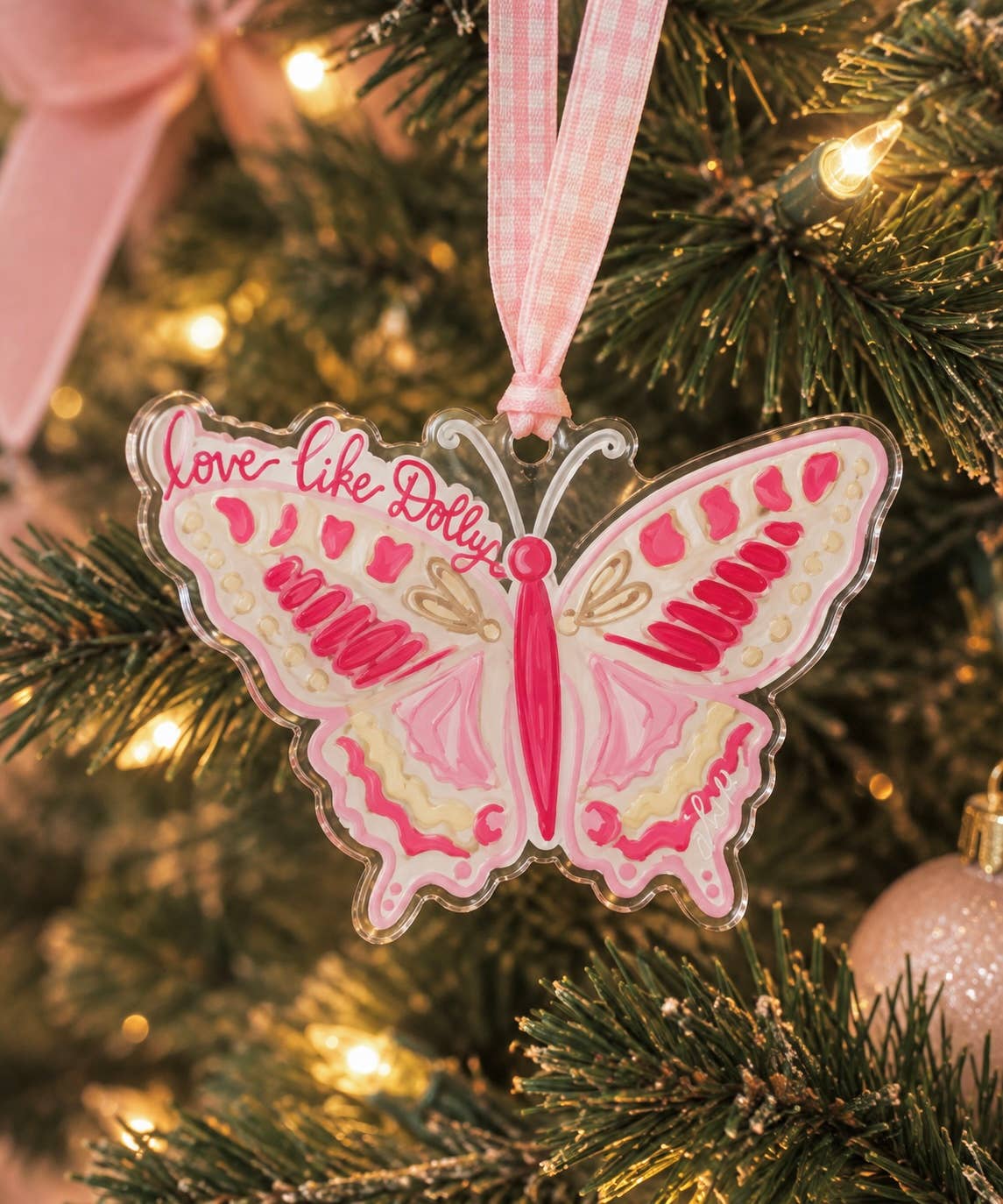 Love Like Dolly - Butterfly Acrylic Ornament