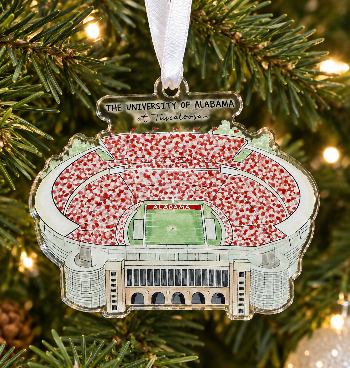 Tuscaloosa Alabama Acrylic Stadium Ornament