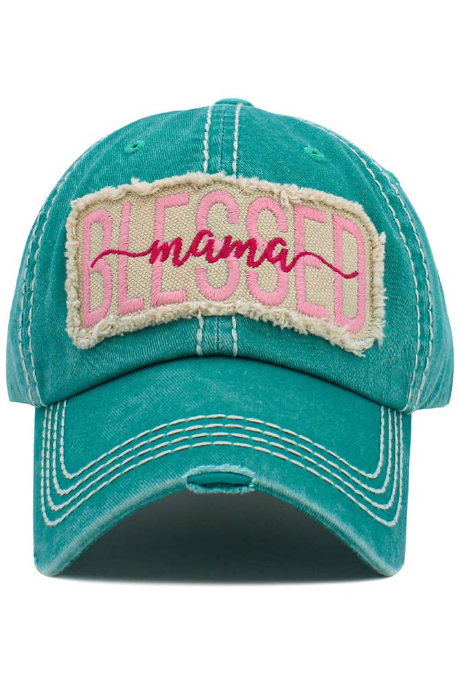 Blessed Mama Washed Vintage Ballcap