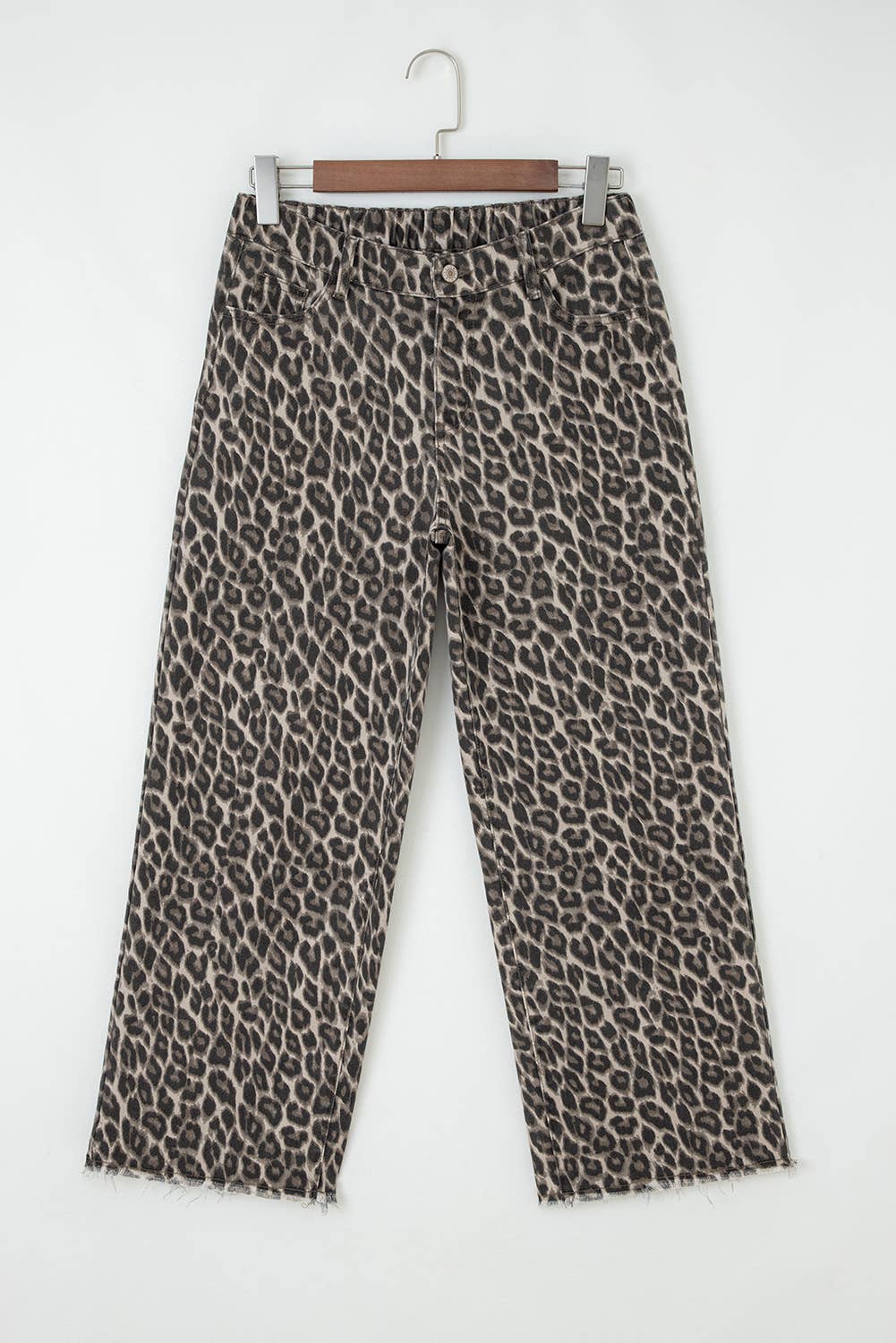 Yellow Leopard Straight Loose Leg Jeans