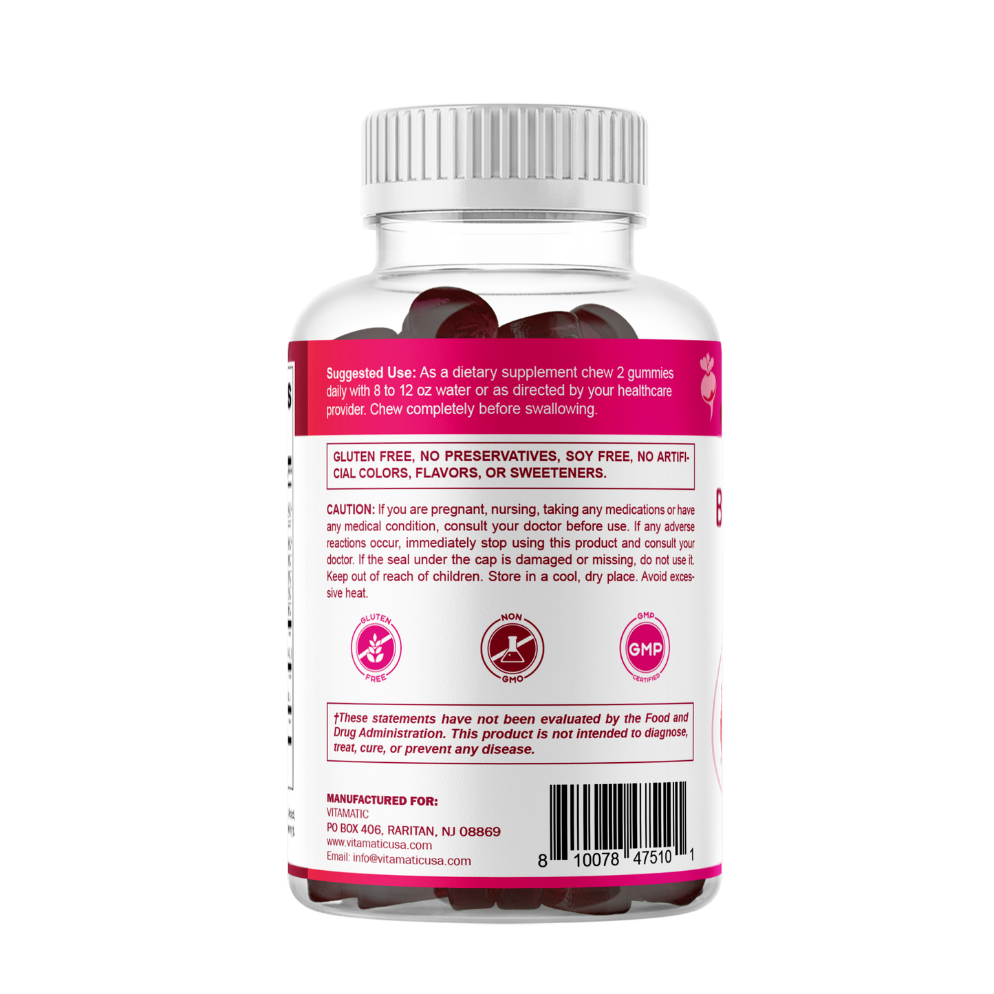 Vitamatic Beet Root | Natural Energy Support | 3000mg |60 Ct