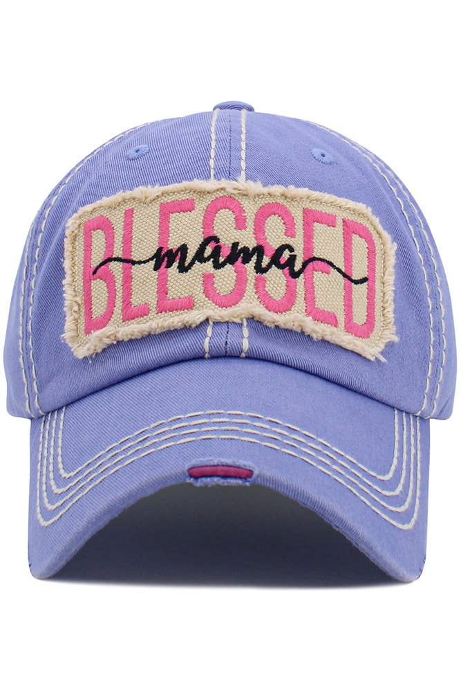 Blessed Mama Washed Vintage Ballcap