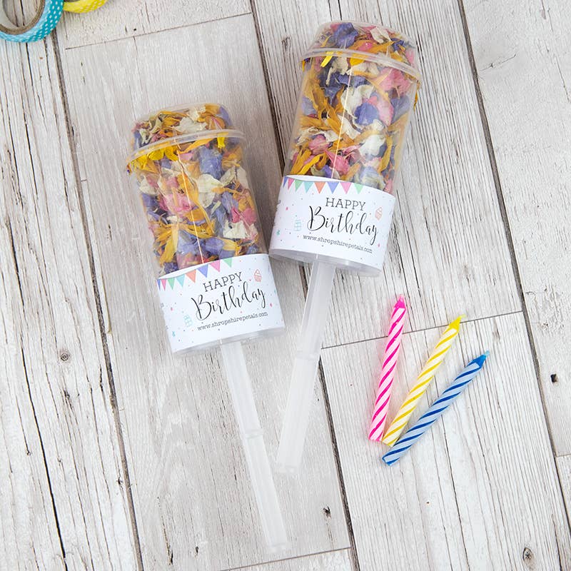 Happy Birthday Flower Confetti Pop