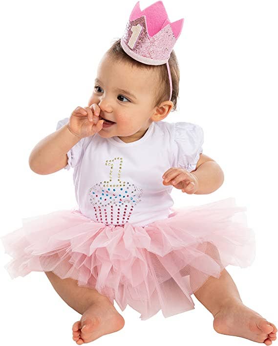 Birthday Outfit for 1st Birthday - Cupcake