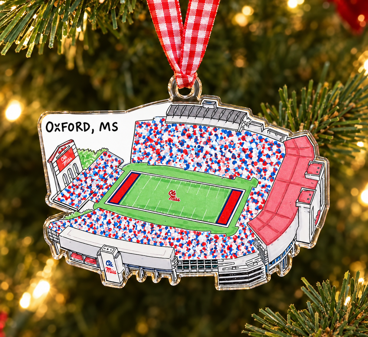 Oxford- Ole Miss - Stadium Ornament