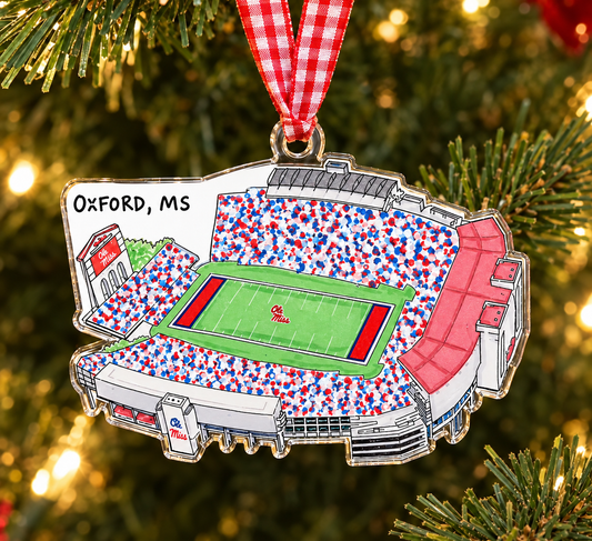 Oxford- Ole Miss - Stadium Ornament