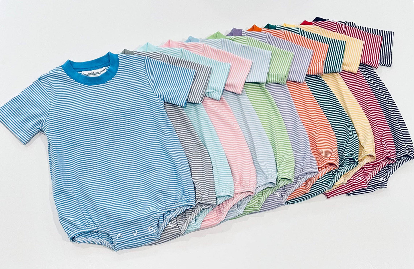 Knit Stripe Short Sleeve T-Shirt Bubble - BOLD Colors