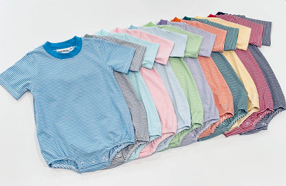 Knit Stripe Short Sleeve T-Shirt Bubble - BOLD Colors