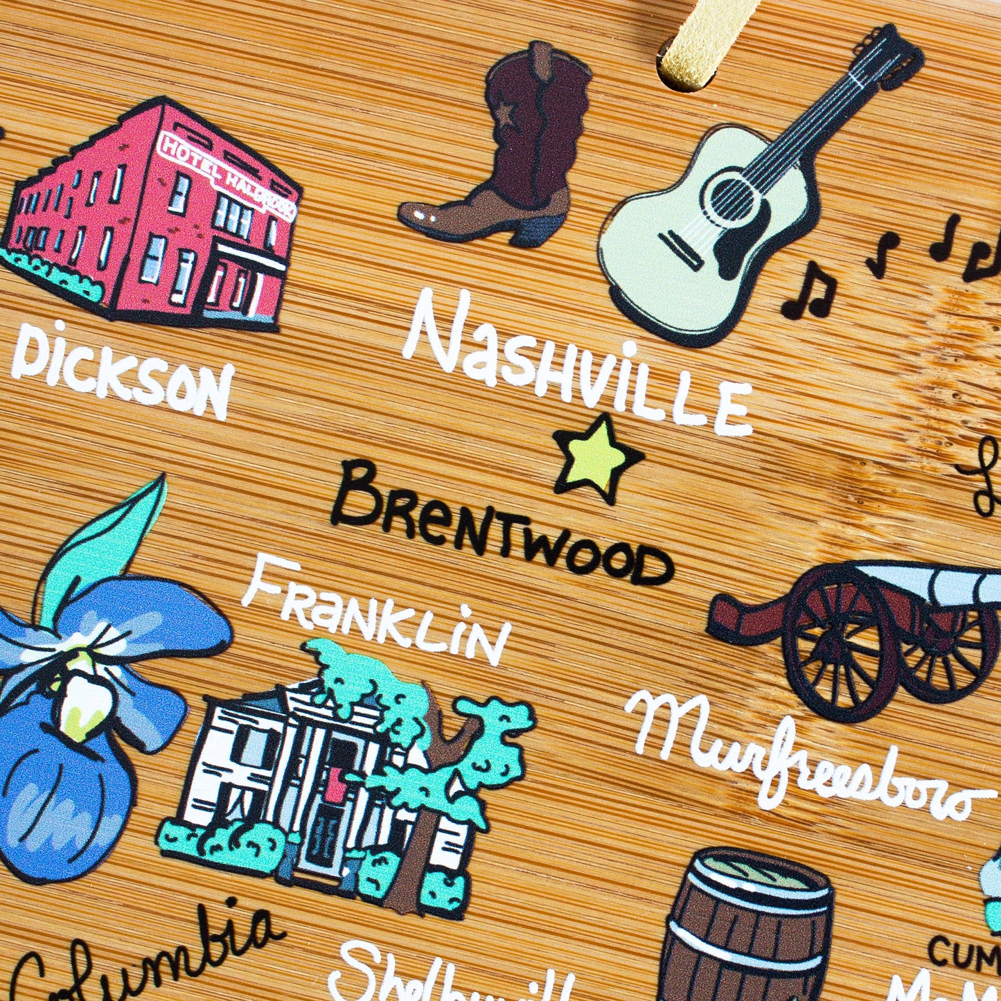 Tennessee Cutting Board with Artwork by Fish Kiss™
