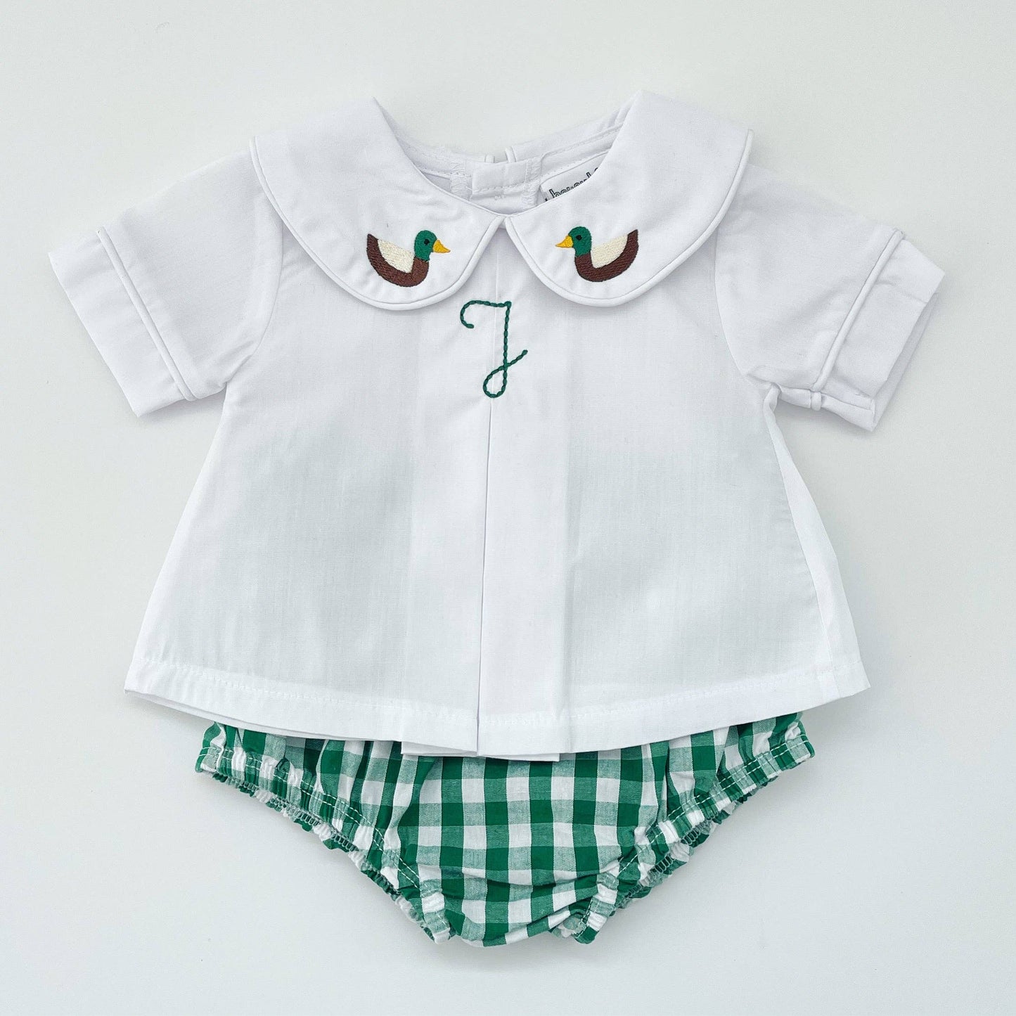Pleated Peter Pan Diaper Shirt - Boy