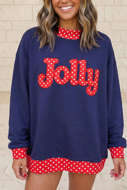 Holiday BOO/ HOHOHO/Jolly Polka Dot Sweatshirt S-4X