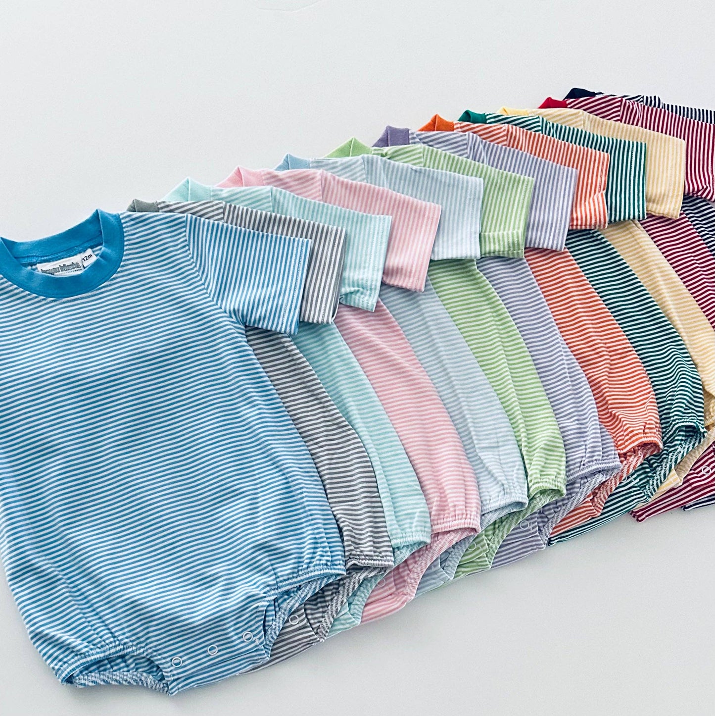 Knit Stripe Short Sleeve T-Shirt Bubble - BOLD Colors