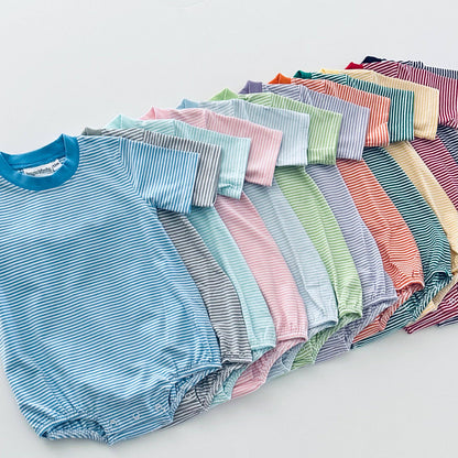 Knit Stripe Short Sleeve T-Shirt Bubble - BOLD Colors