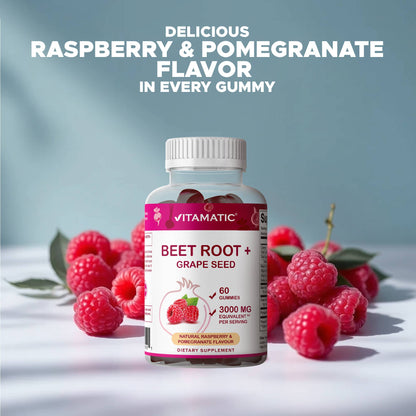 Vitamatic Beet Root | Natural Energy Support | 3000mg |60 Ct