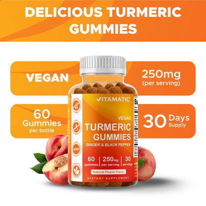 Vitamatic Turmeric 95% Curcuminoids | Joint & Gut | 60ct