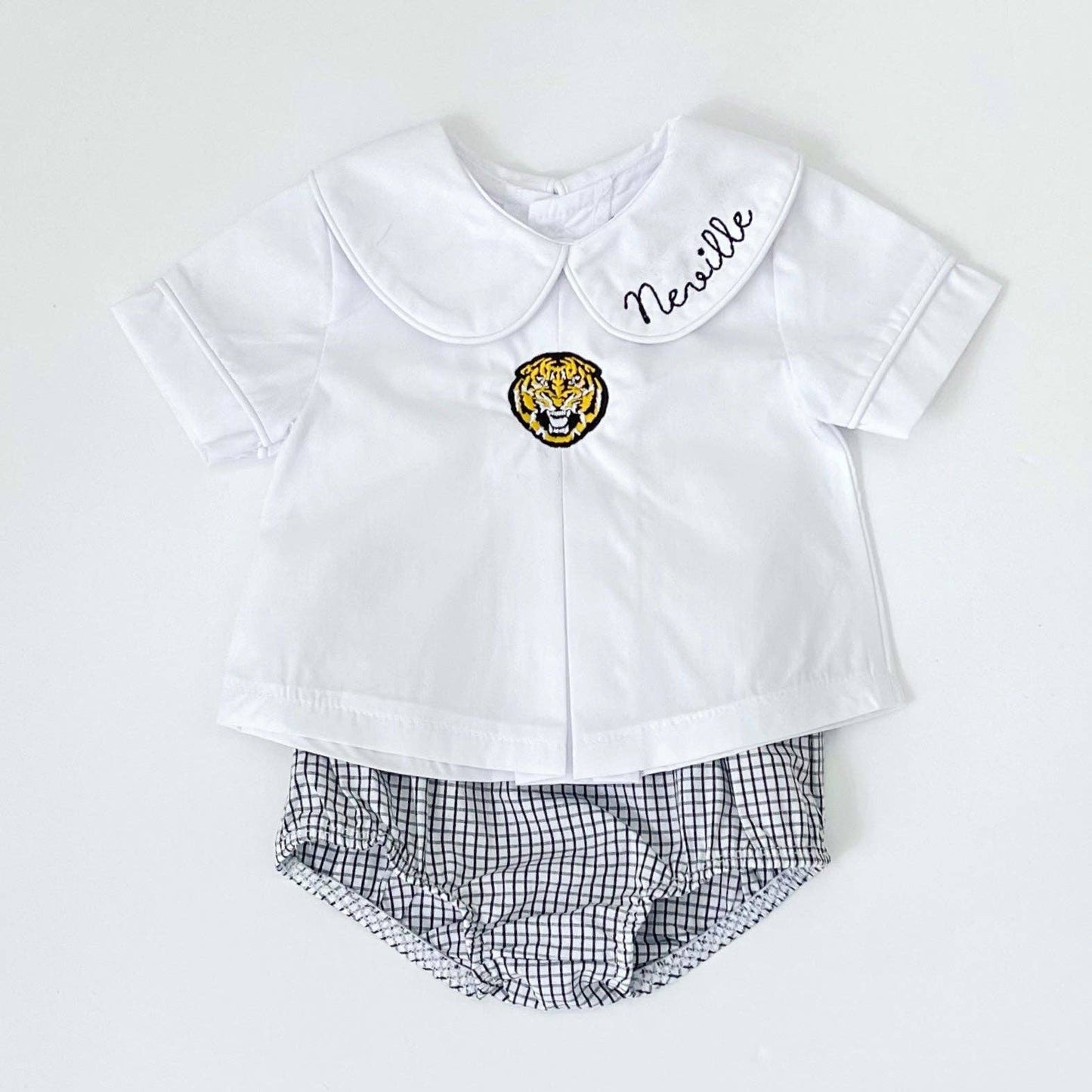 Pleated Peter Pan Diaper Shirt - Boy