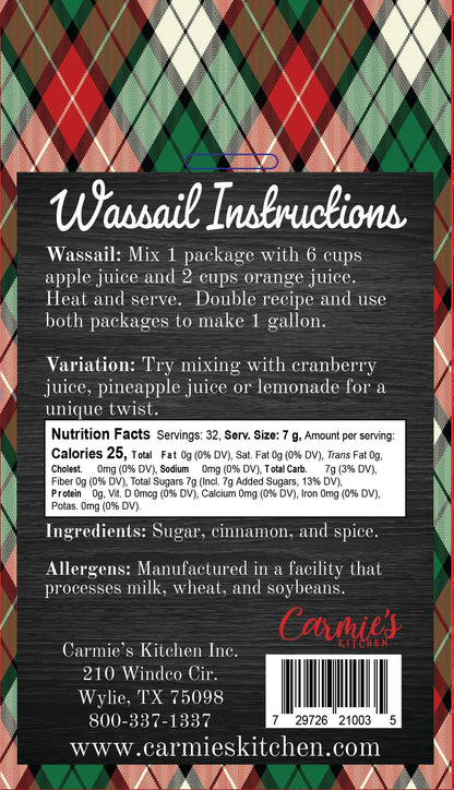 Wassail Spiced Cider Mix