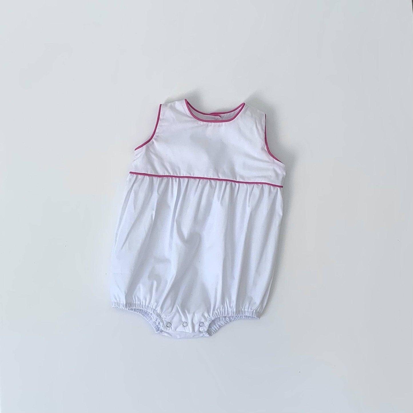 White Bubble with Piped Trim