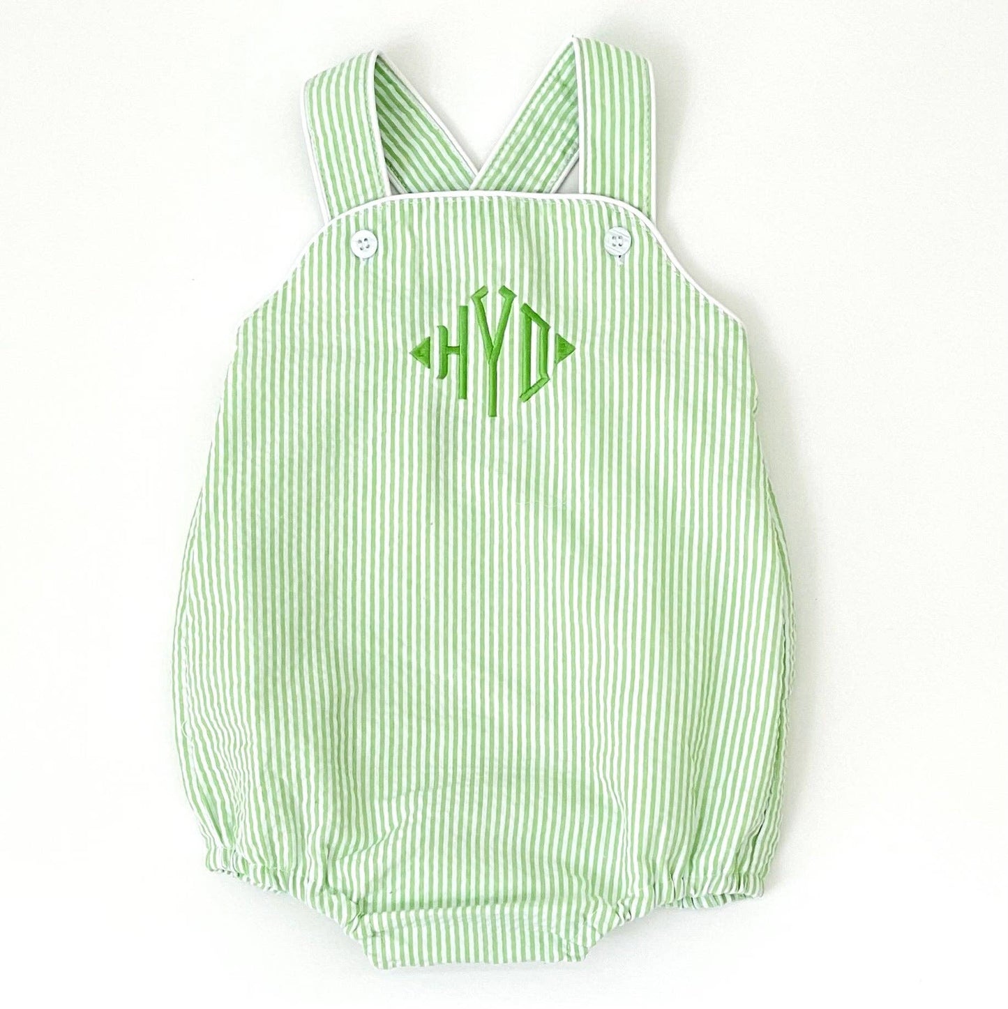 Green Seersucker Sunsuit