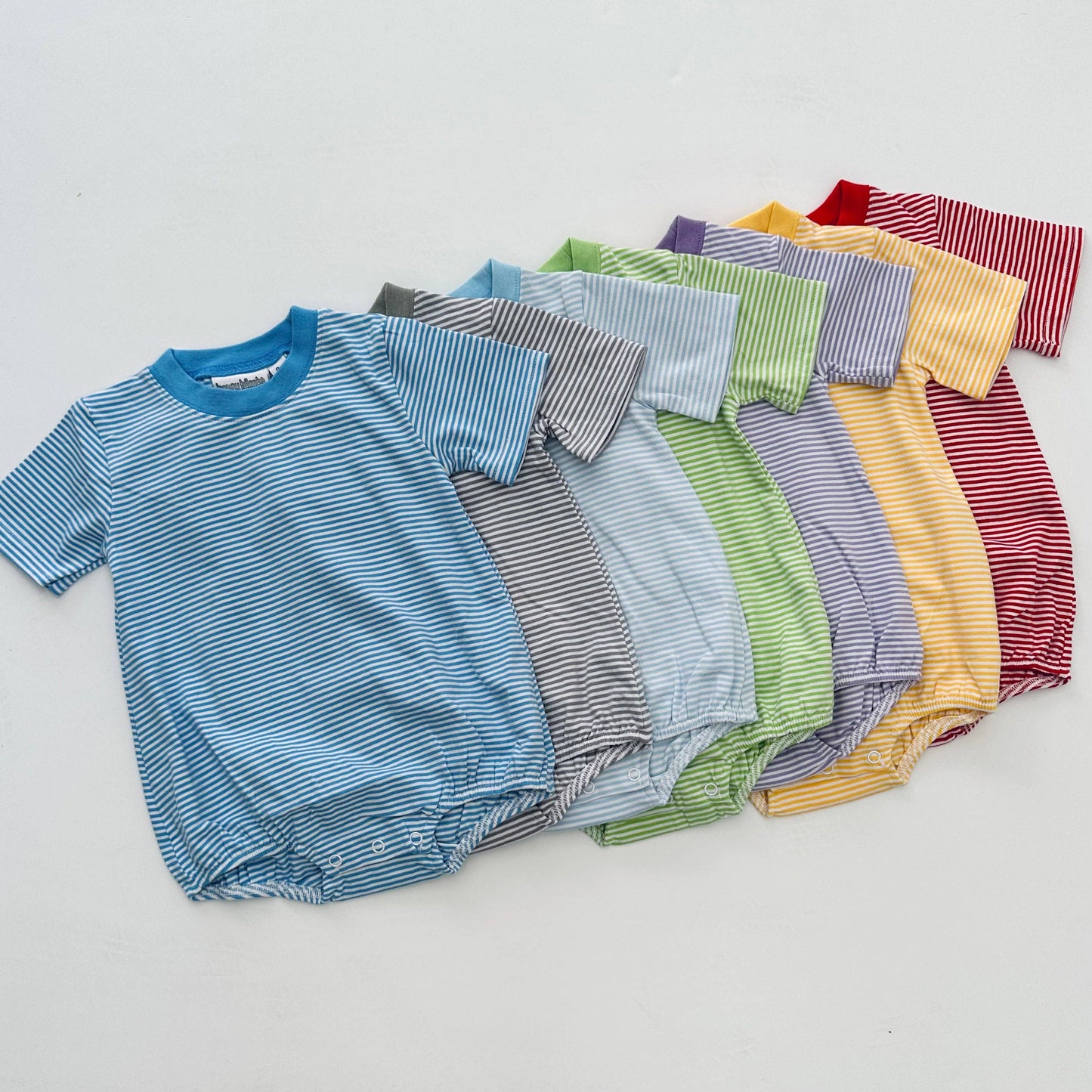 Knit Stripe Short Sleeve T-Shirt Bubble - BOLD Colors