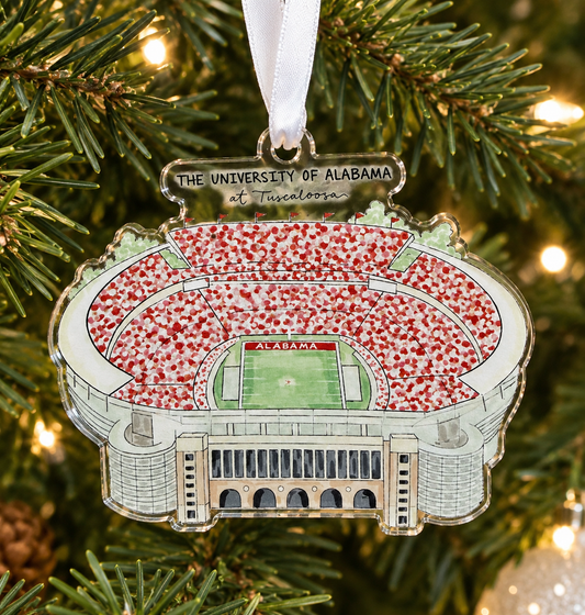 Tuscaloosa Alabama Acrylic Stadium Ornament