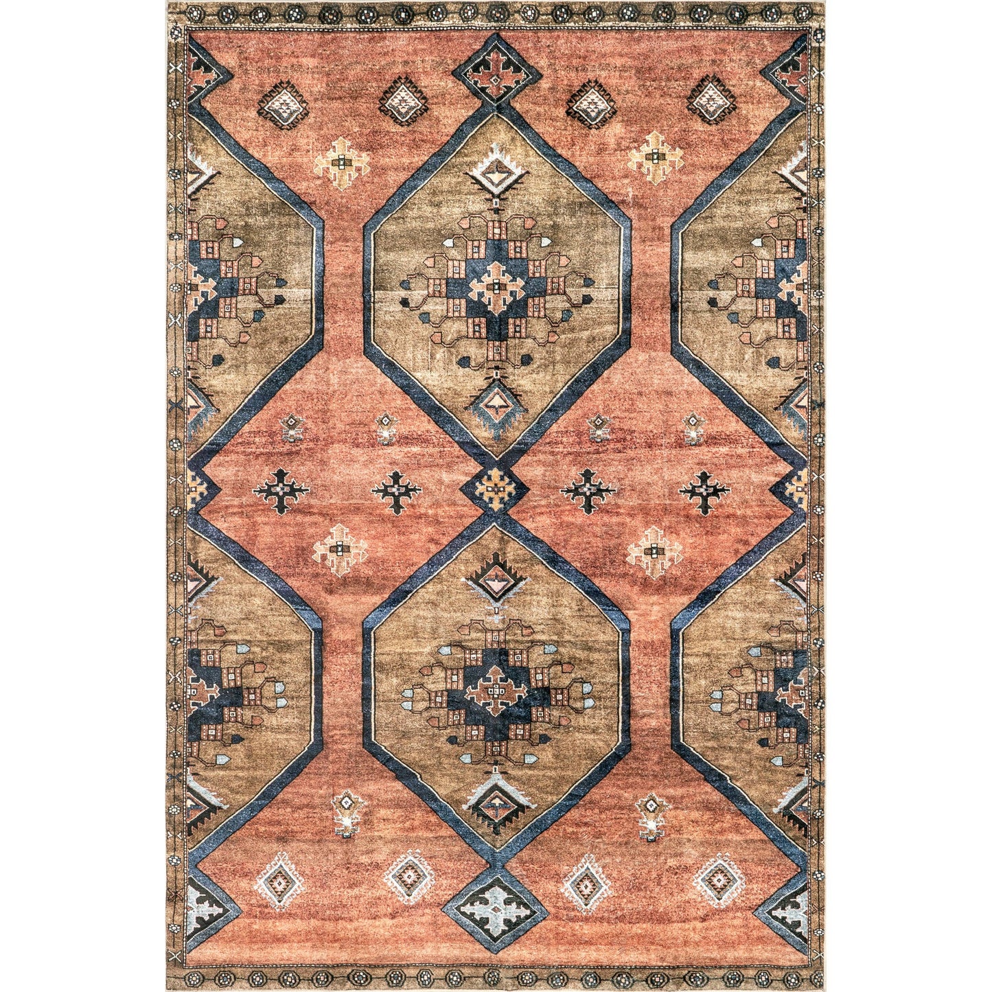 Judy Traditional Persian Machine Washable Area Rug