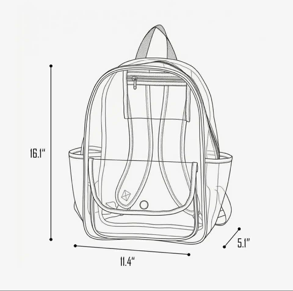 Personalized Clear Backpacks