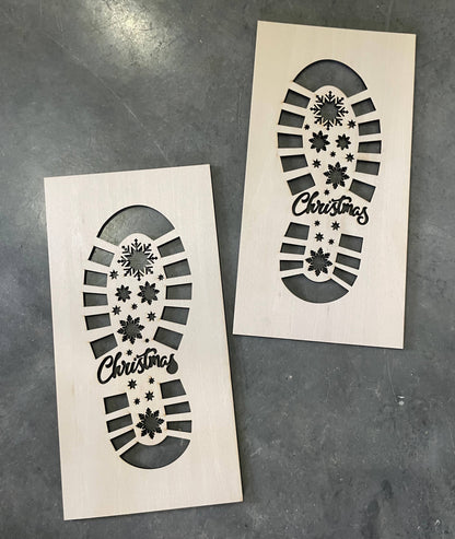 Reusable Santa Boot Print