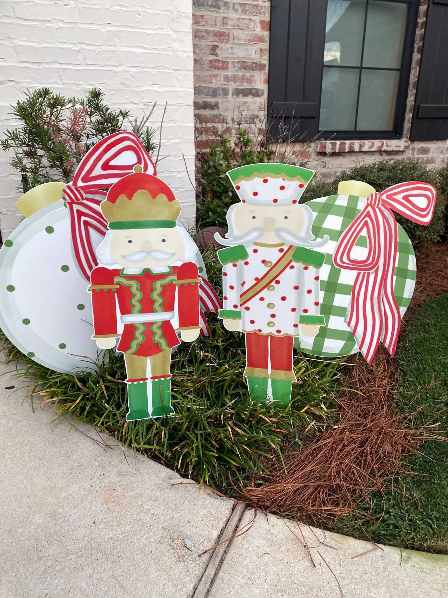 Green and white Ornaments