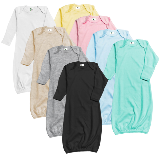 Laughing Giraffe Blank Baby Sleeping Gown Fold Over Mittens