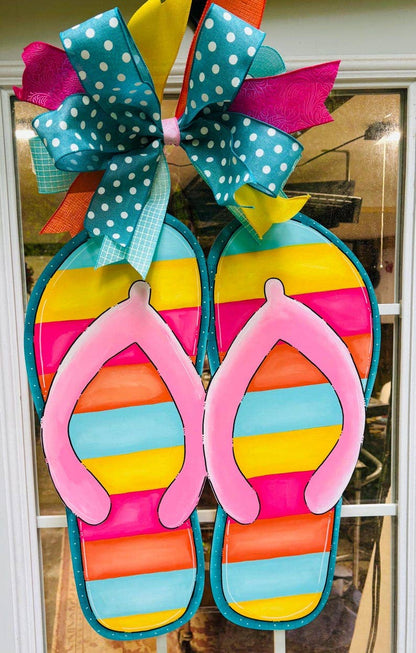 Spring/Summer Flip Flops Variations Door Hanger