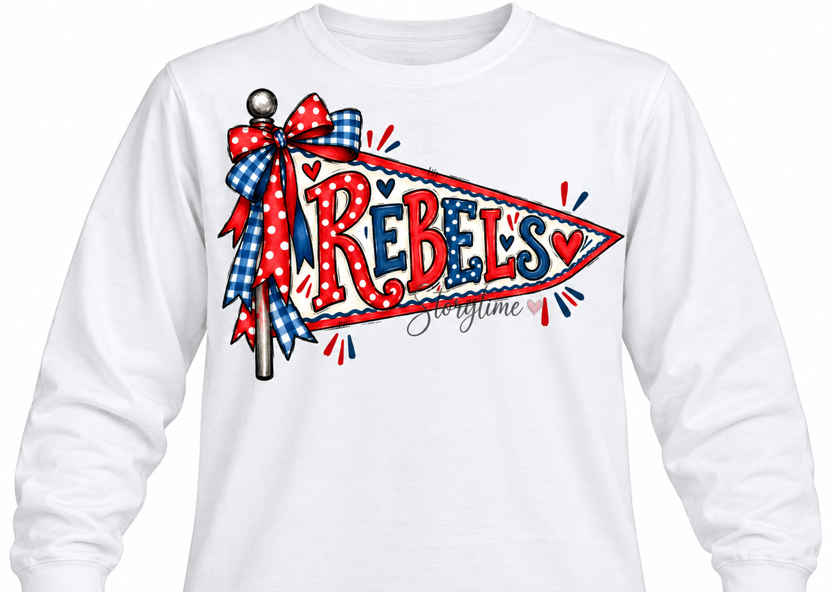 School Spirit Pennant Long Sleeve Tees!