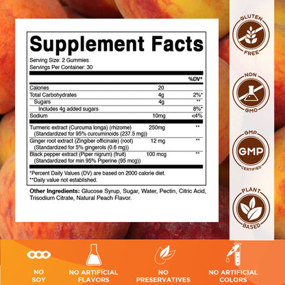 Vitamatic Turmeric 95% Curcuminoids | Joint & Gut | 60ct