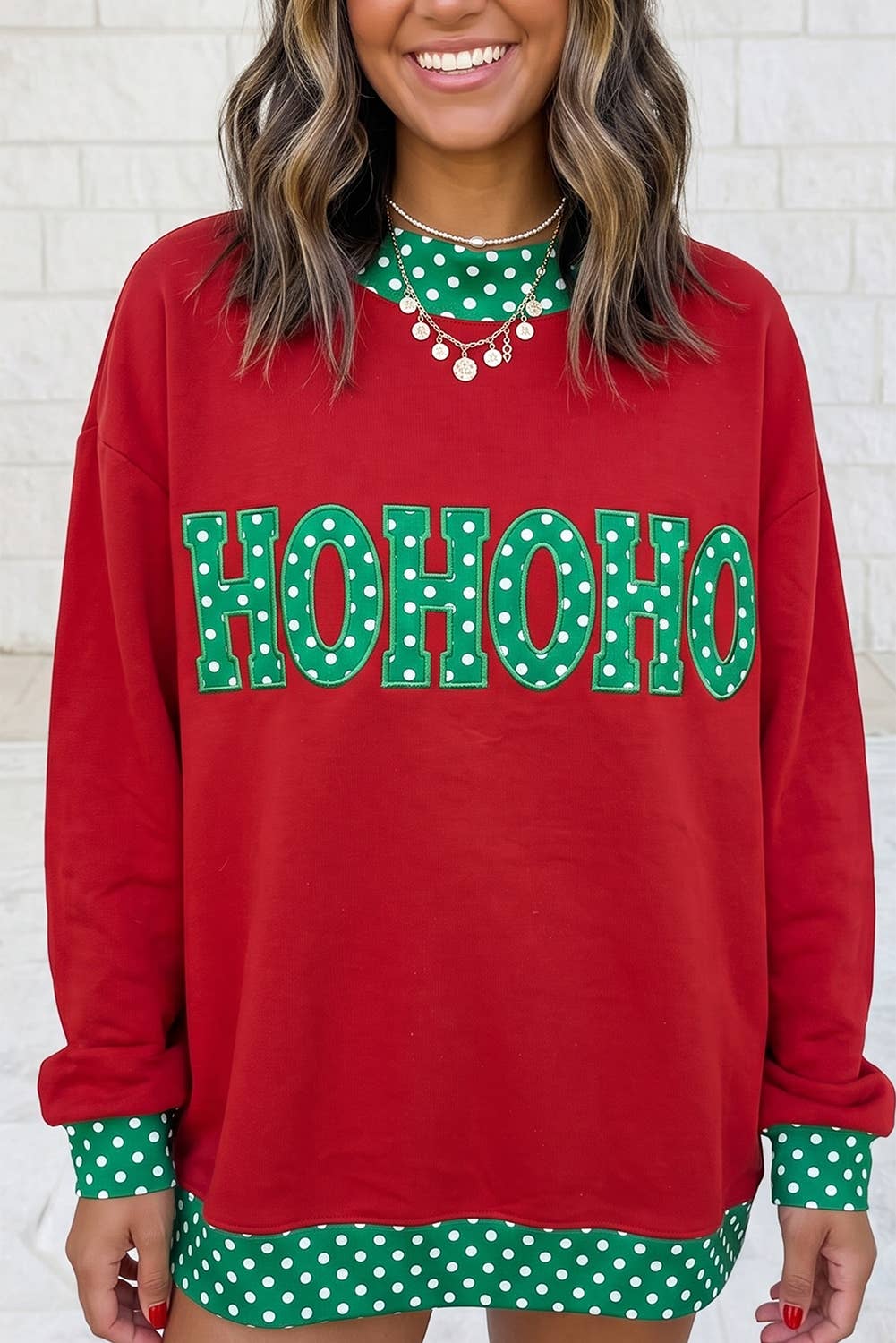 Holiday BOO/ HOHOHO/Jolly Polka Dot Sweatshirt S-4X