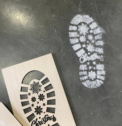 Reusable Santa Boot Print