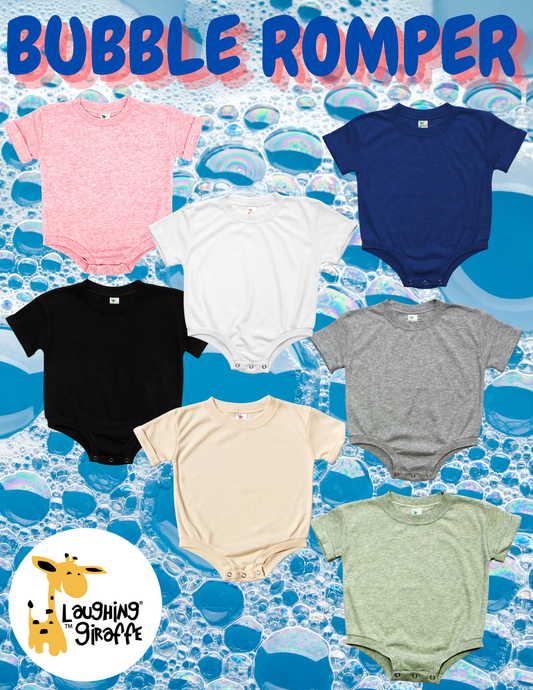 Infant Short Sleeve Baby Bubble Romper Trendy Super Soft DIY