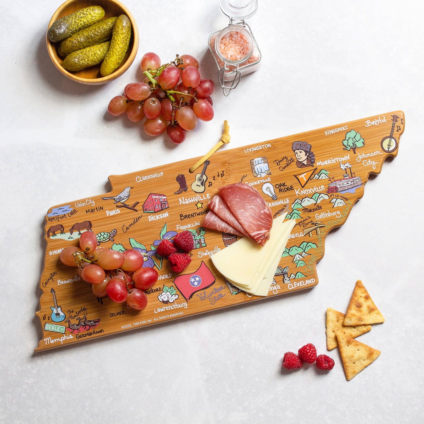 Tennessee Cutting Board with Artwork by Fish Kiss™