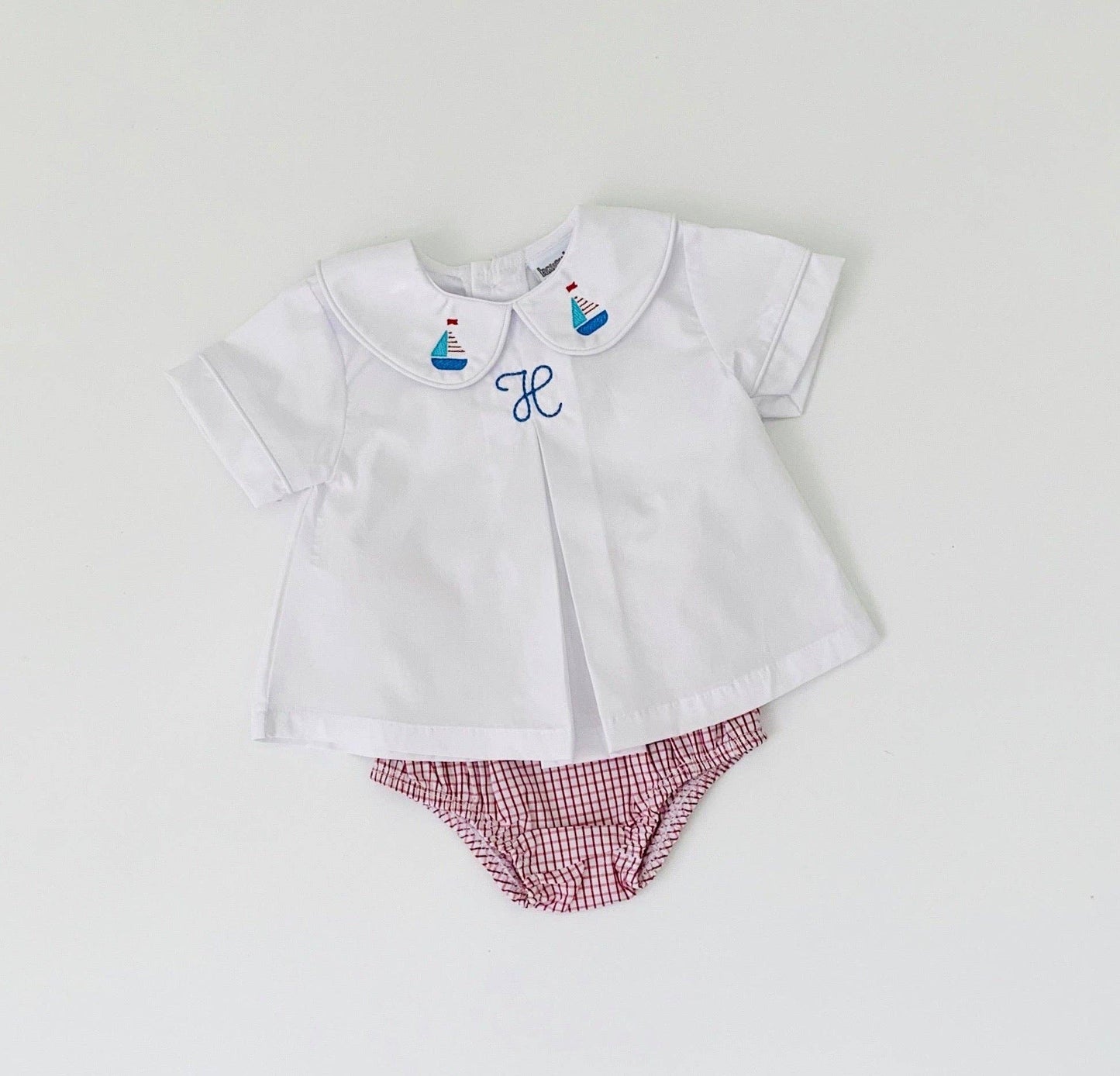 Pleated Peter Pan Diaper Shirt - Boy
