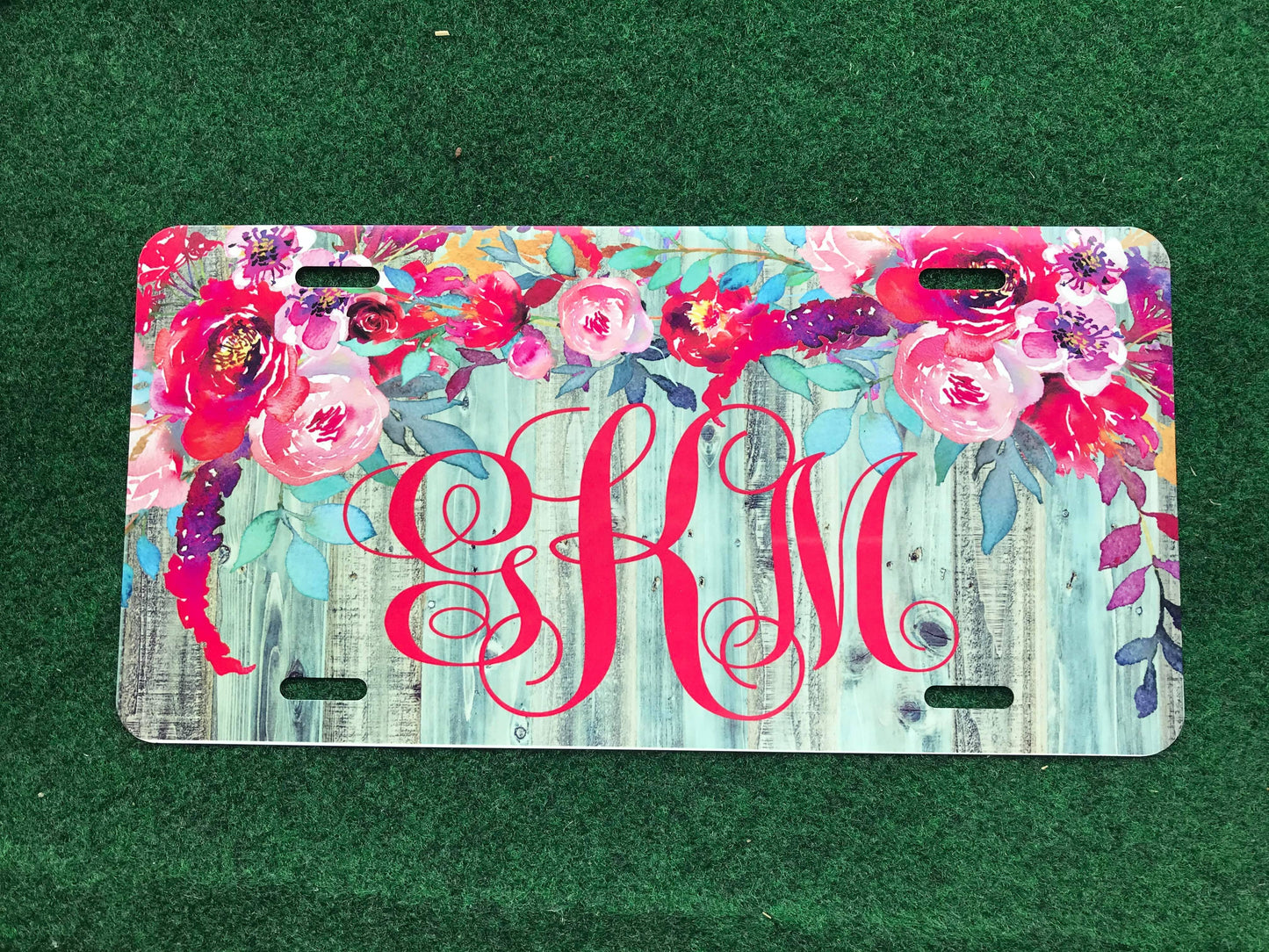 Floral Personalized License Plate