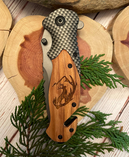 Deer on Antler #2 Knife